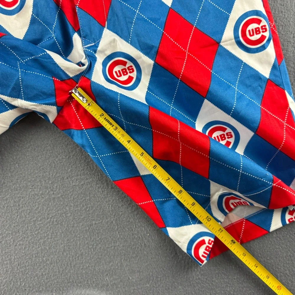 Loudmouth Chicago Cubs Shorts Men's 34 Argyle Geometric Print Golf MLB Baseball